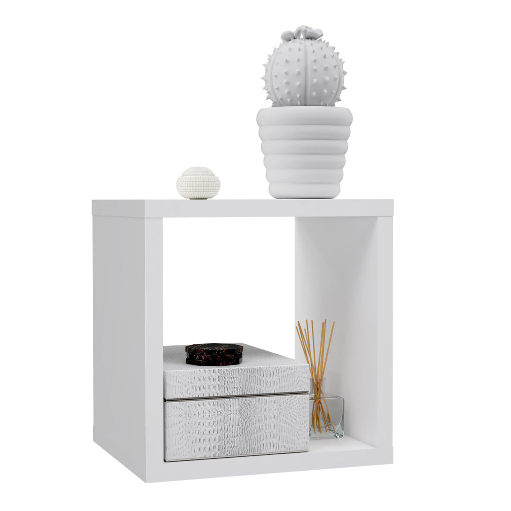 Maurice Singular Storage Unit in Matt White