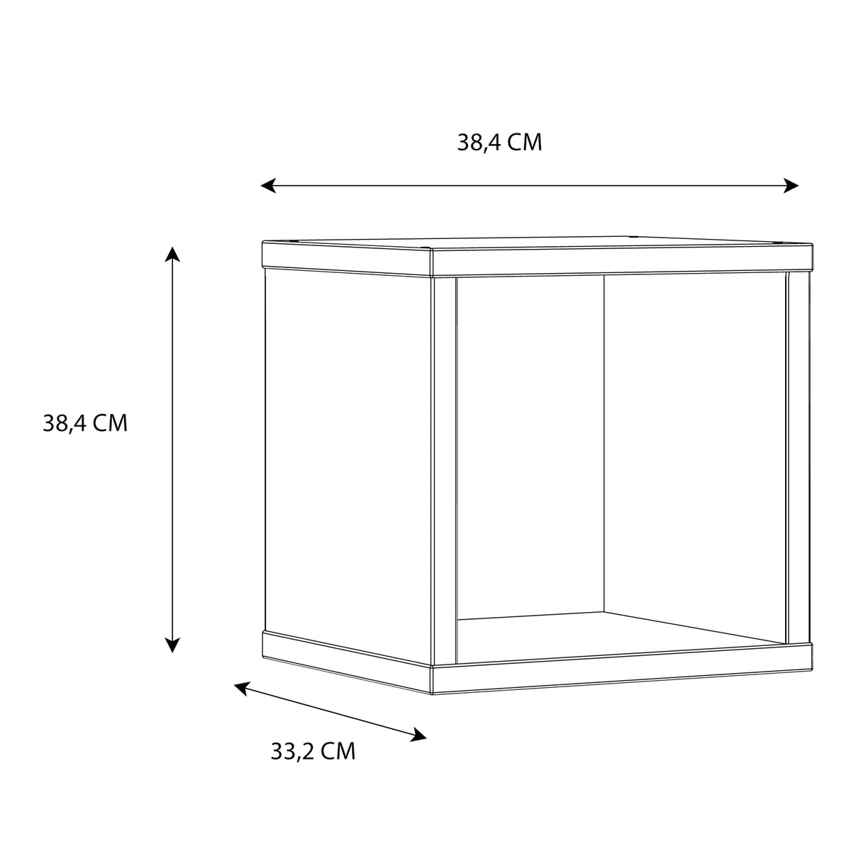 Maurice Singular Storage Unit in White High Gloss/White