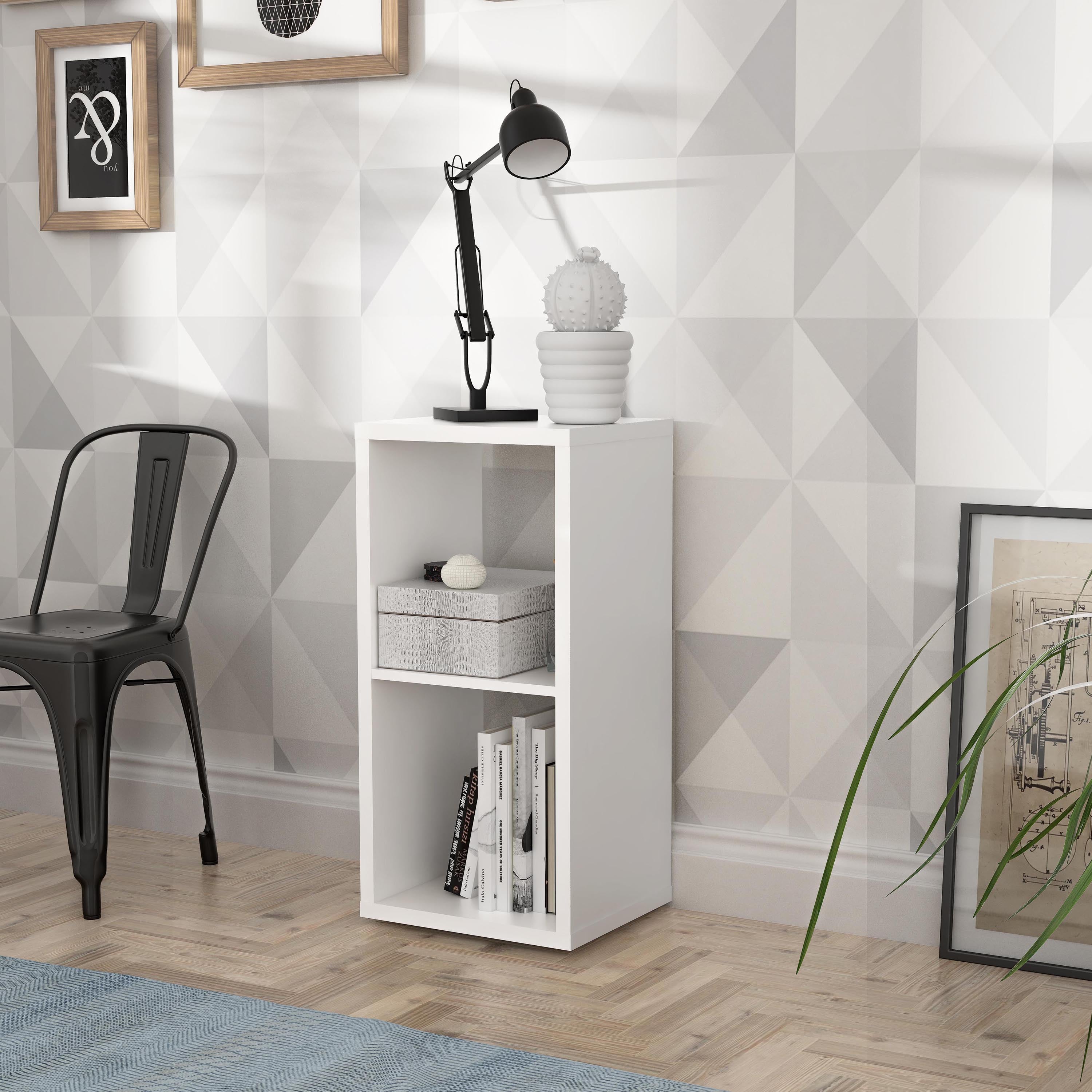 Maurice 1 Shelf Storage Unit in Matt White