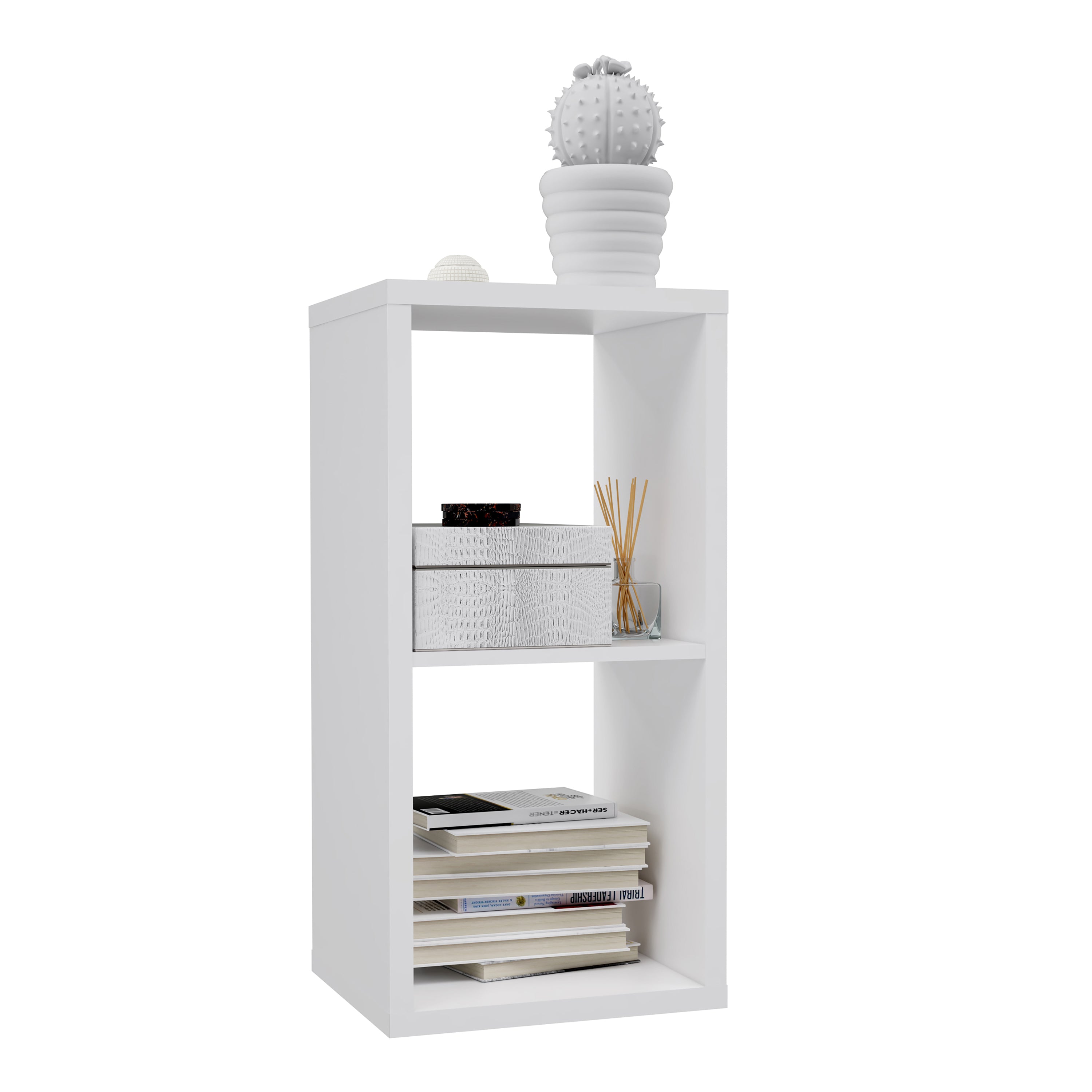 Maurice 1 Shelf Storage Unit in Matt White
