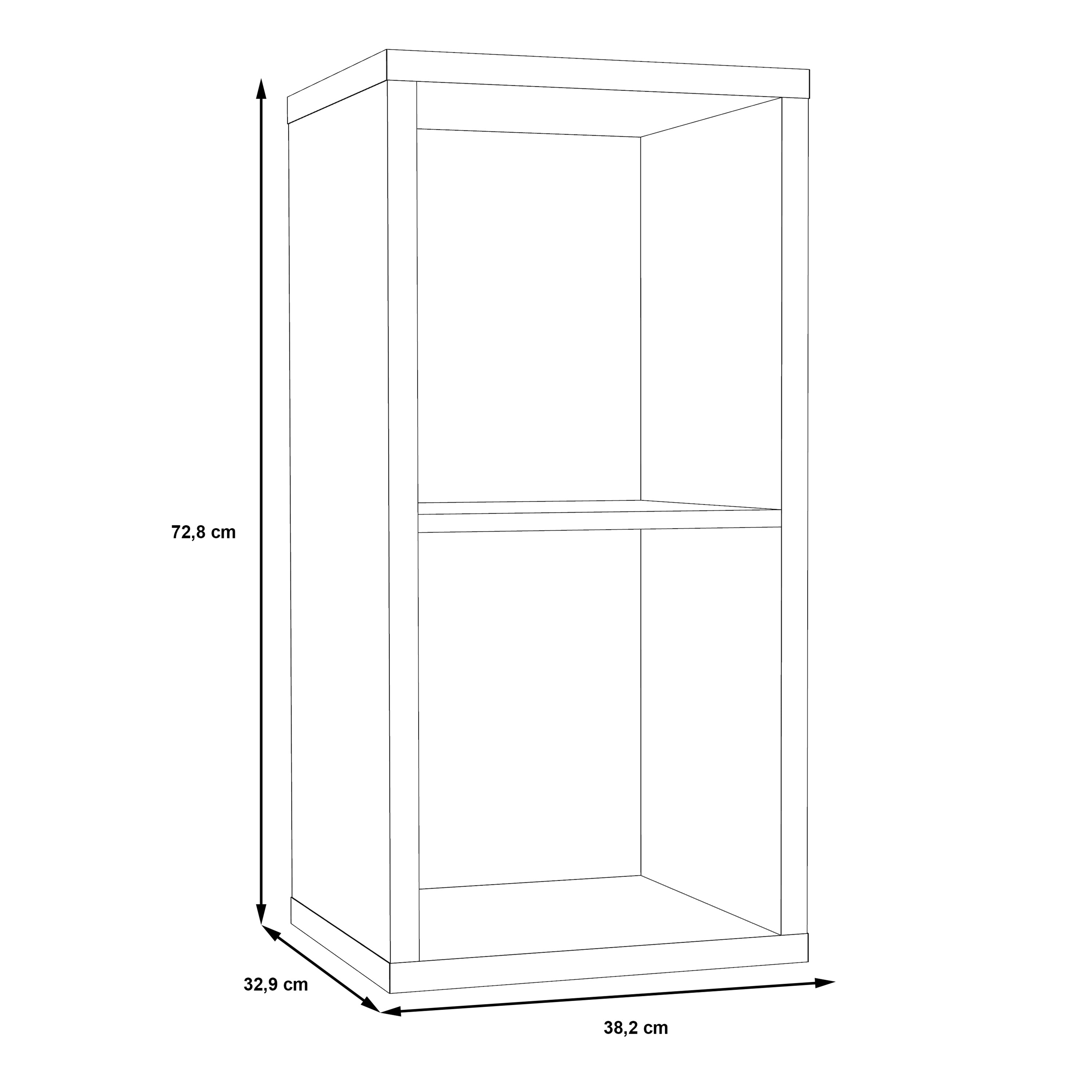 Maurice 1 Shelf Storage Unit in Matt White