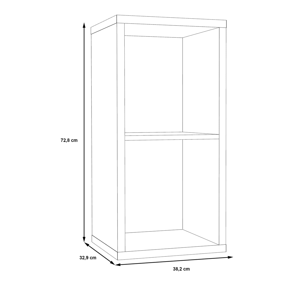 Maurice 1 Shelf Storage Unit in Artisan Oak