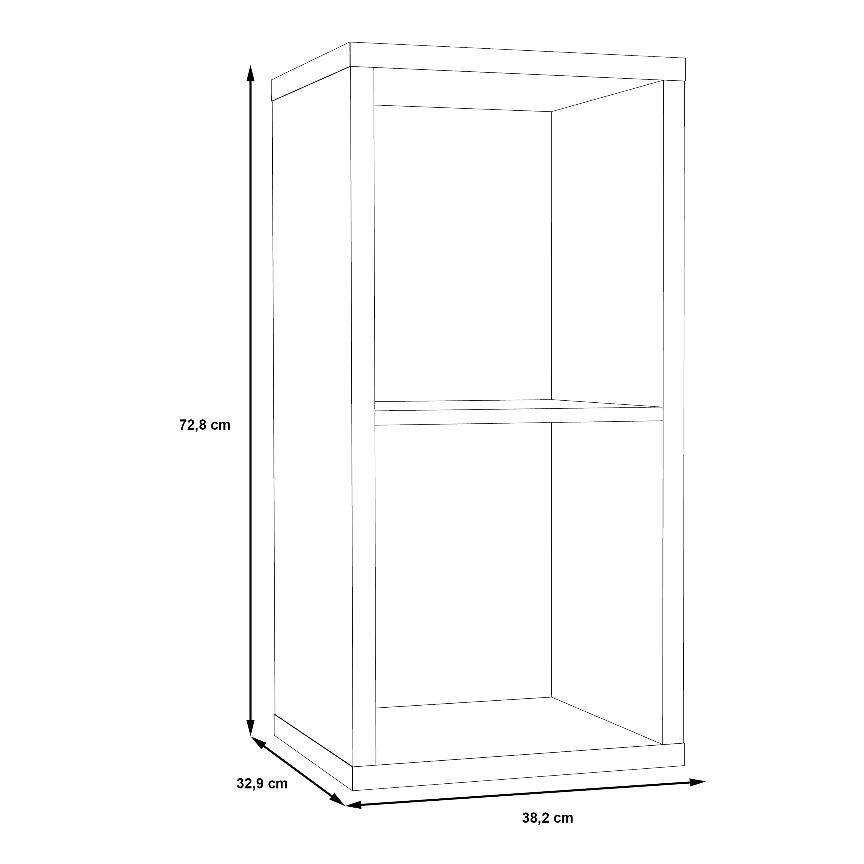 Maurice 1 Shelf Storage Unit in Concrete Grey