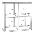 Maurice 2x2 Storage Unit in Matt White