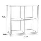 Maurice 2x2 Storage Unit in Sand Oak