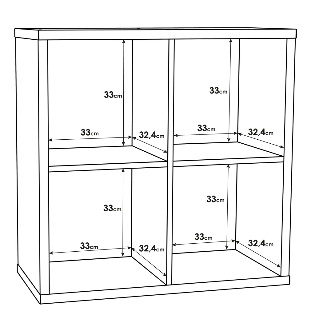 Maurice 2x2 Storage Unit in Sand Oak