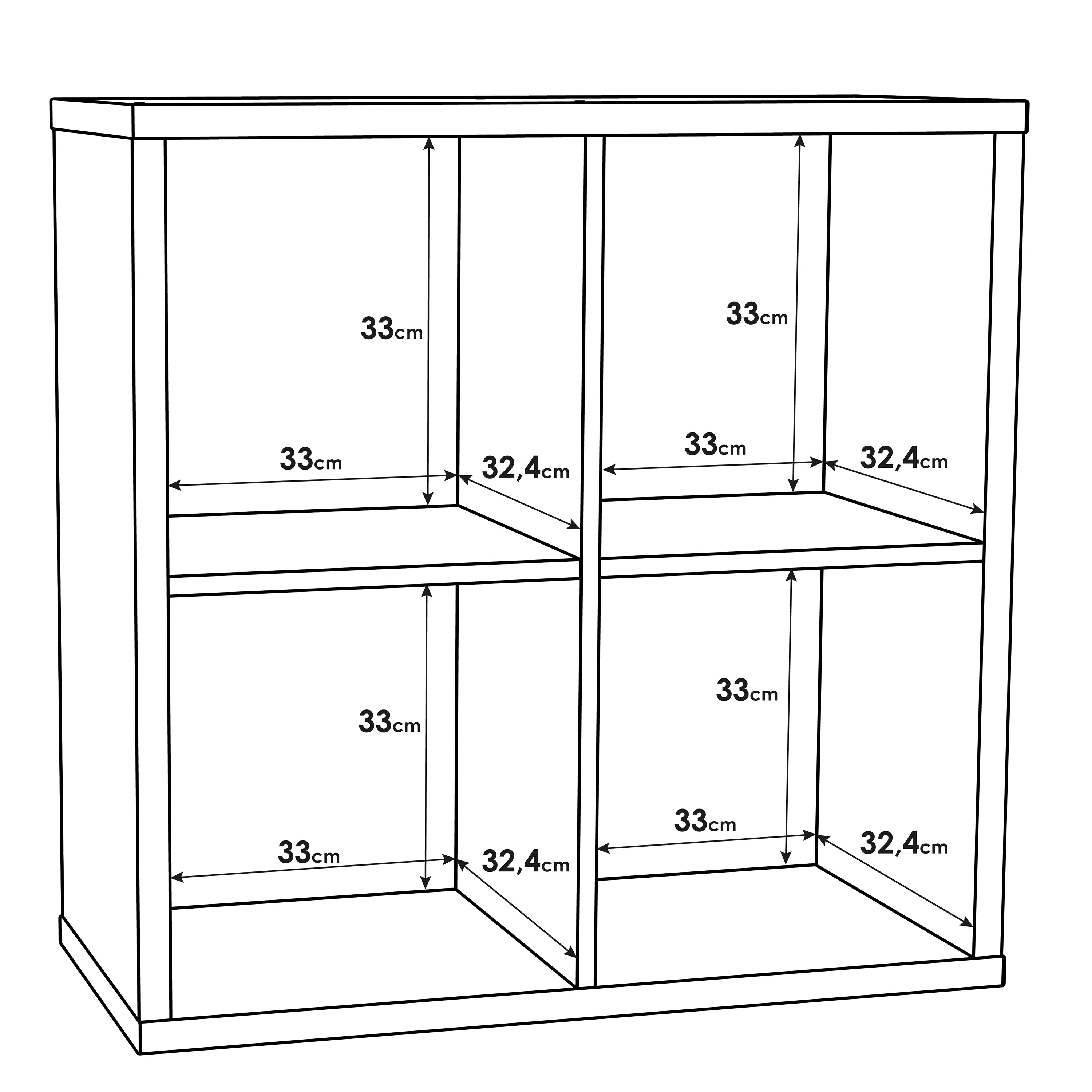 Maurice 2x2 Storage Unit in Sand Oak