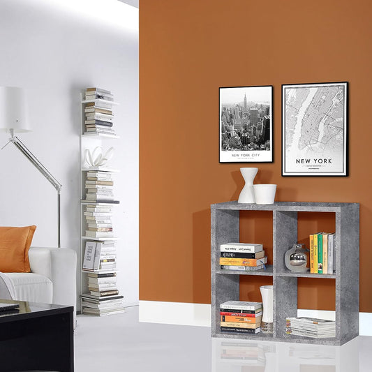 Maurice 2x2 Storage Unit in Concrete Grey