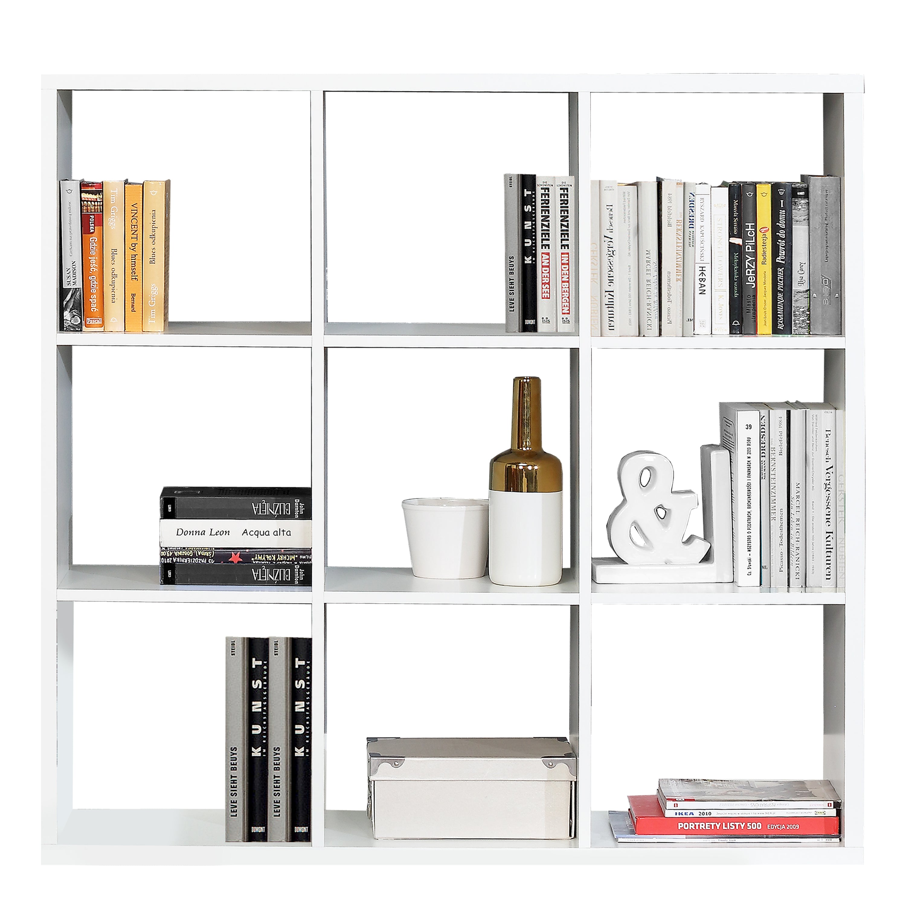 Maurice 3x3 Storage Unit in Matt White