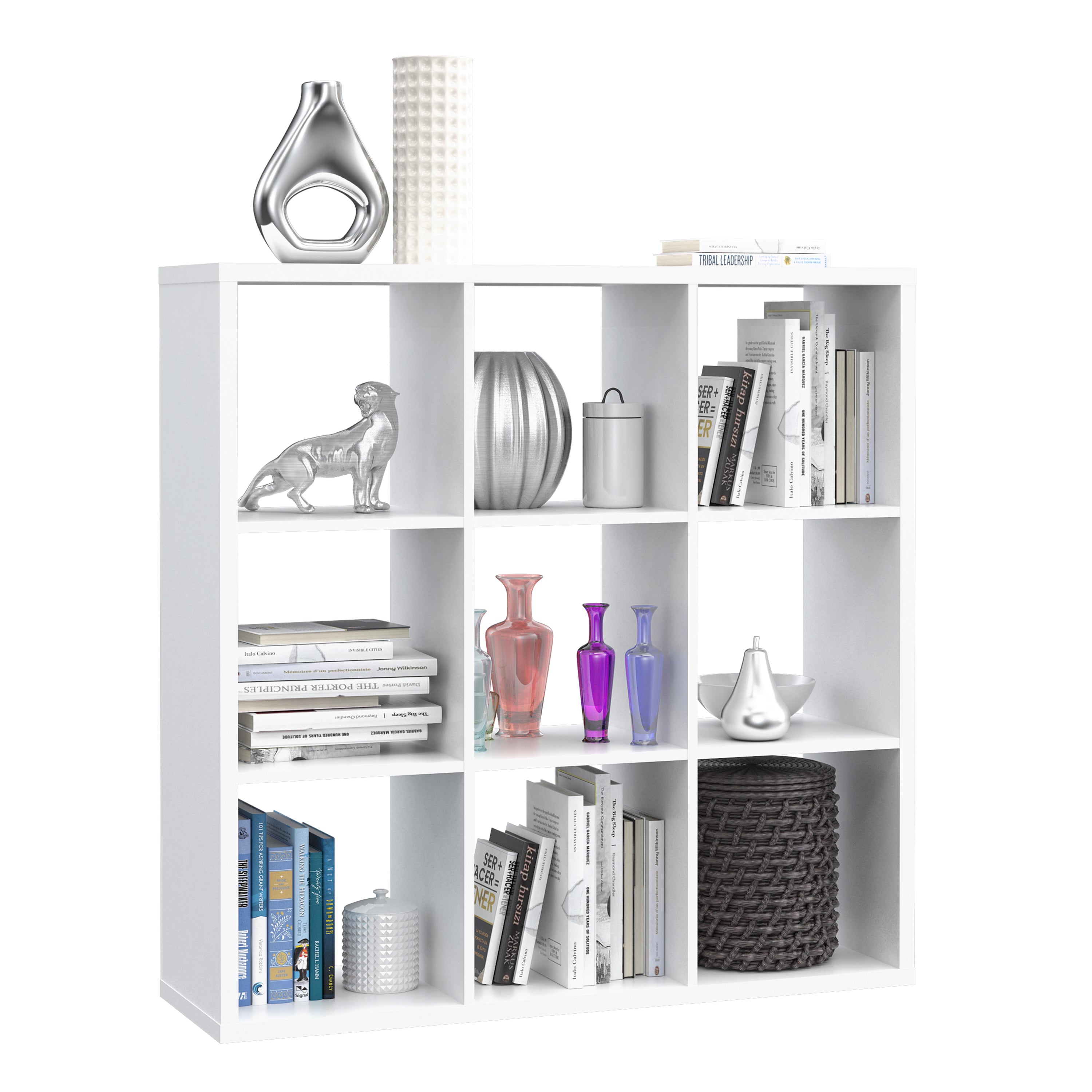 Maurice 3x3 Storage Unit in Matt White