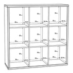 Maurice 3x3 Storage Unit in Matt White