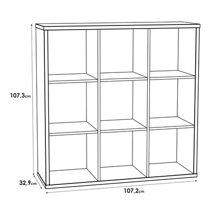 Maurice 3x3 Storage Unit in Sonoma Oak