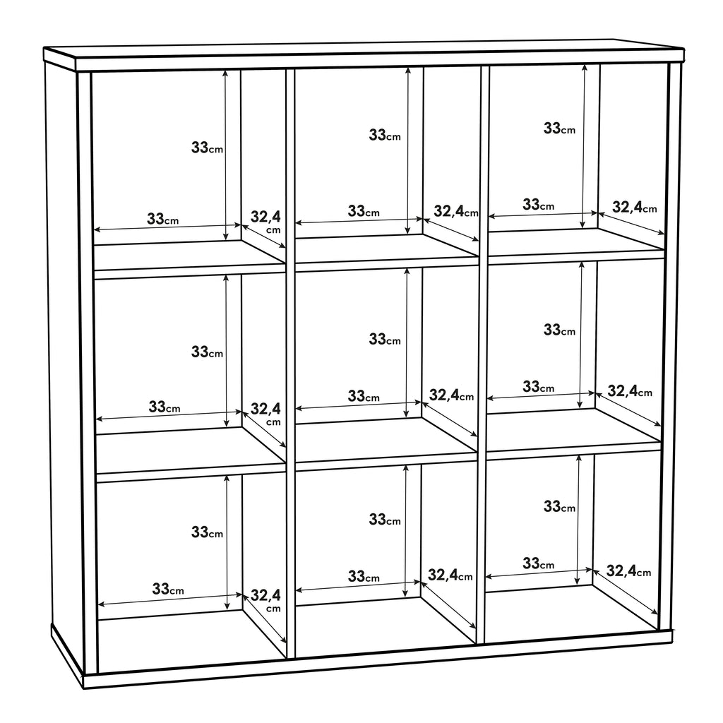 Maurice 3x3 Storage Unit in Sonoma Oak