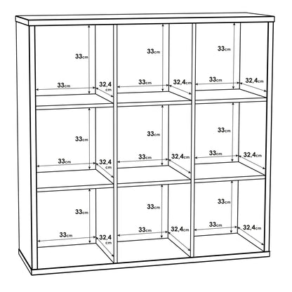 Maurice 3x3 Storage Unit in Sand Oak