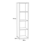 Maurice 3 Shelves Storage Unit in Matt White