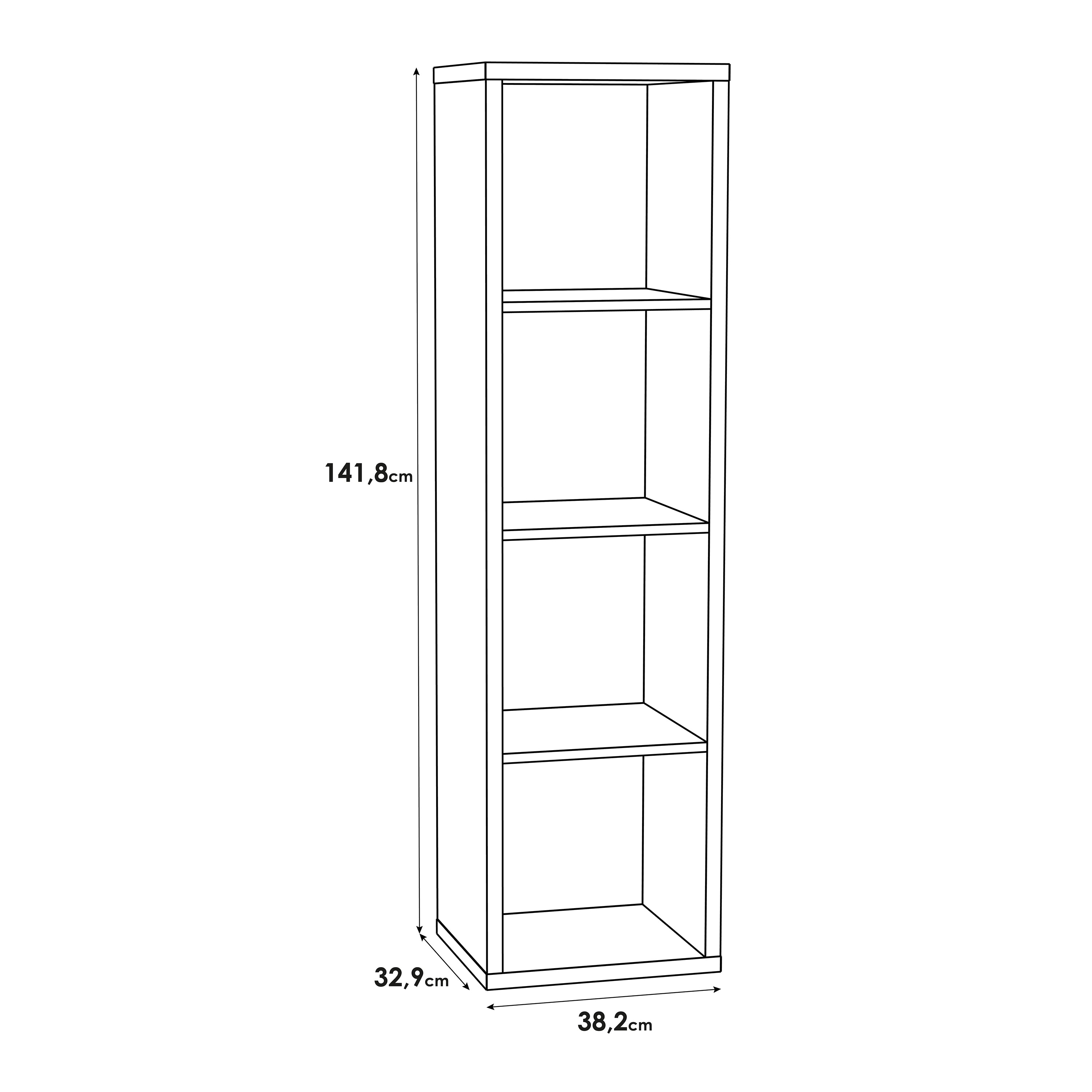 Maurice 3 Shelves Storage Unit in Matt White