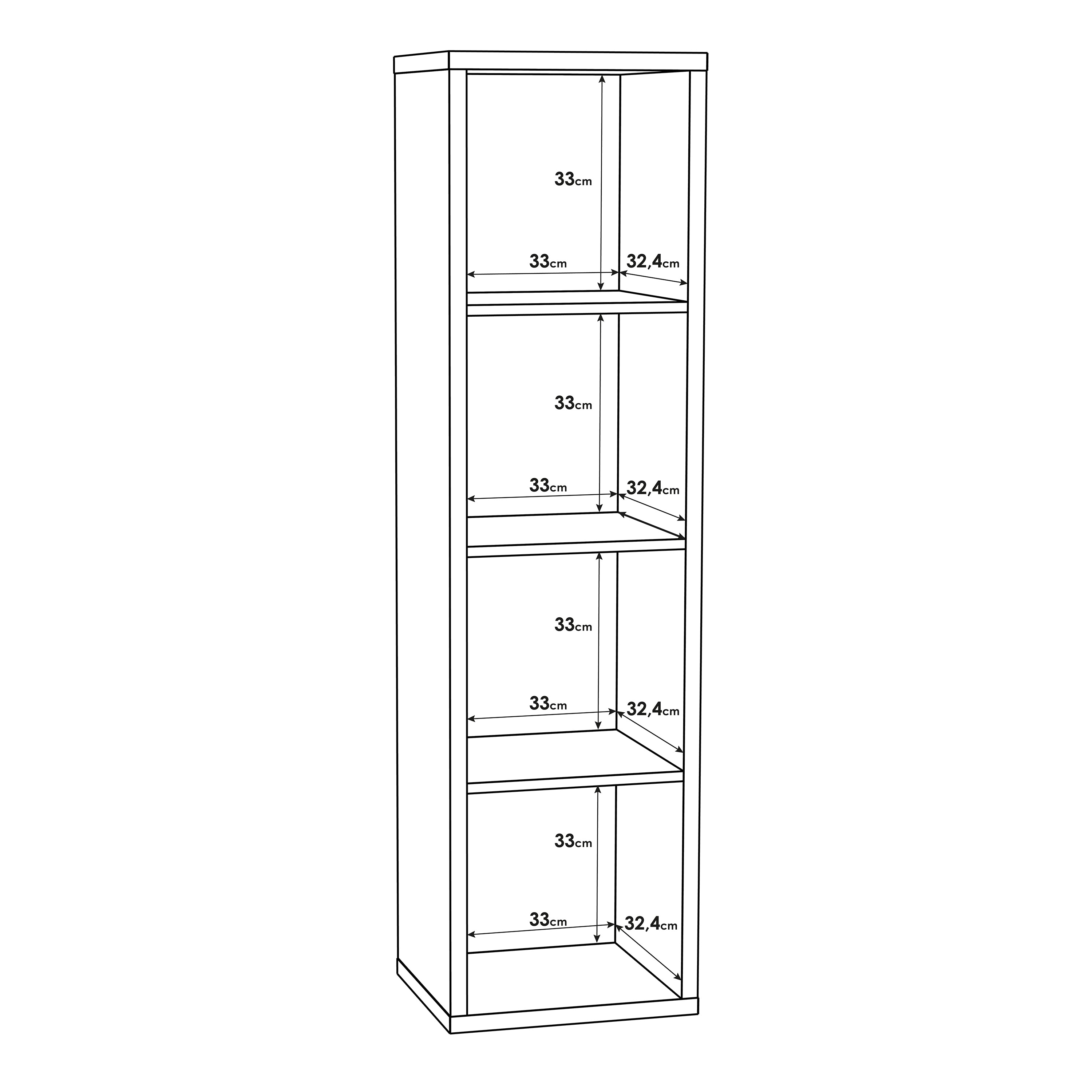Maurice 3 Shelves Storage Unit in Matt White