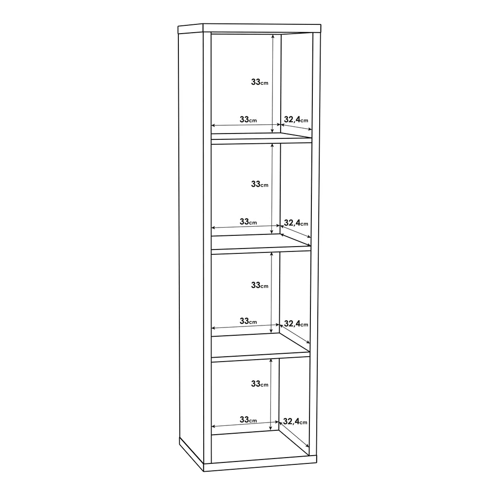 Maurice 3 Shelves Storage Unit in Sonoma Oak