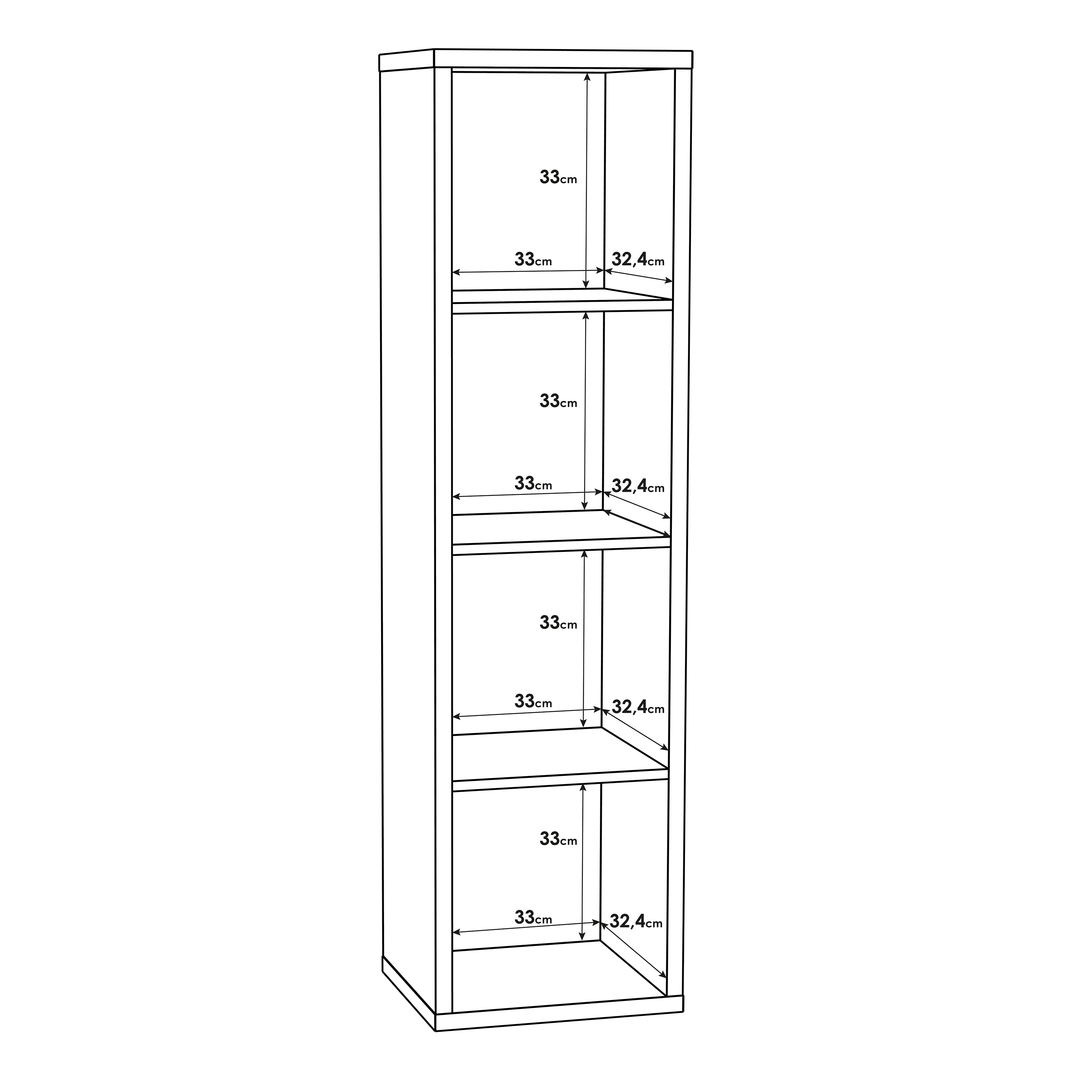 Maurice 3 Shelves Storage Unit in Sand Oak