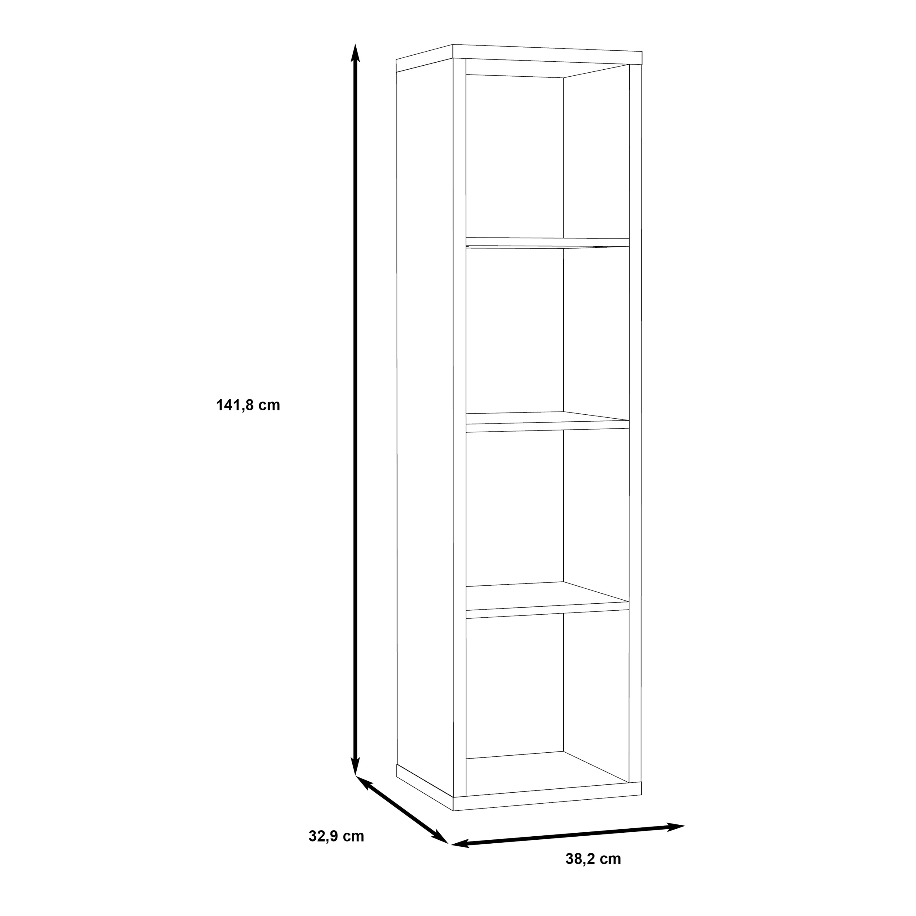 Maurice 3 Shelves Storage Unit in Artisan Oak