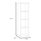 Maurice 3 Shelves Storage Unit in Matt Black