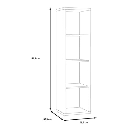 Maurice 3 Shelves Storage Unit in Matt Black