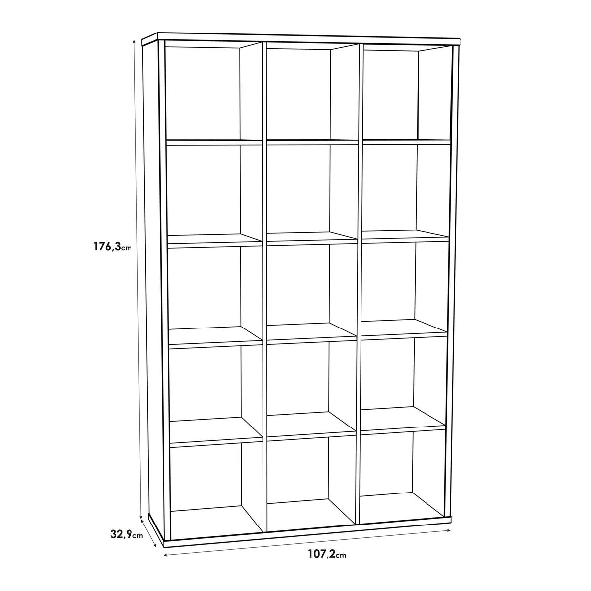 Maurice 3x5 Storage Unit in Matt White