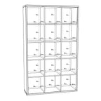 Maurice 3x5 Storage Unit in Sand Oak