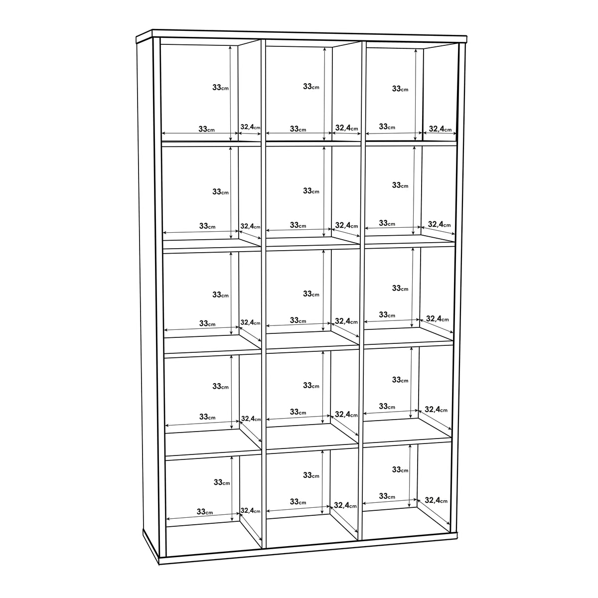 Maurice 3x5 Storage Unit in Sand Oak