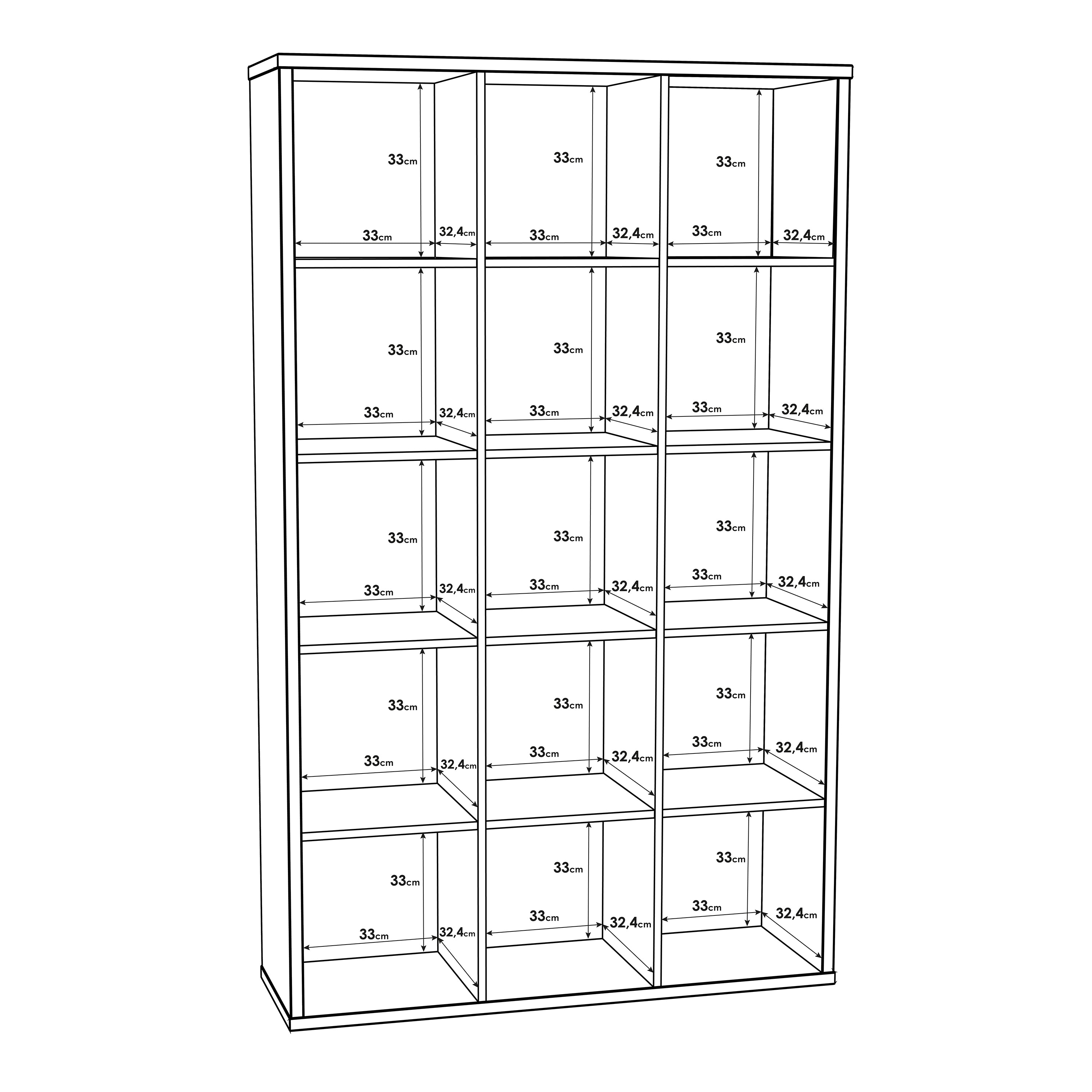 Maurice 3x5 Storage Unit in Sand Oak