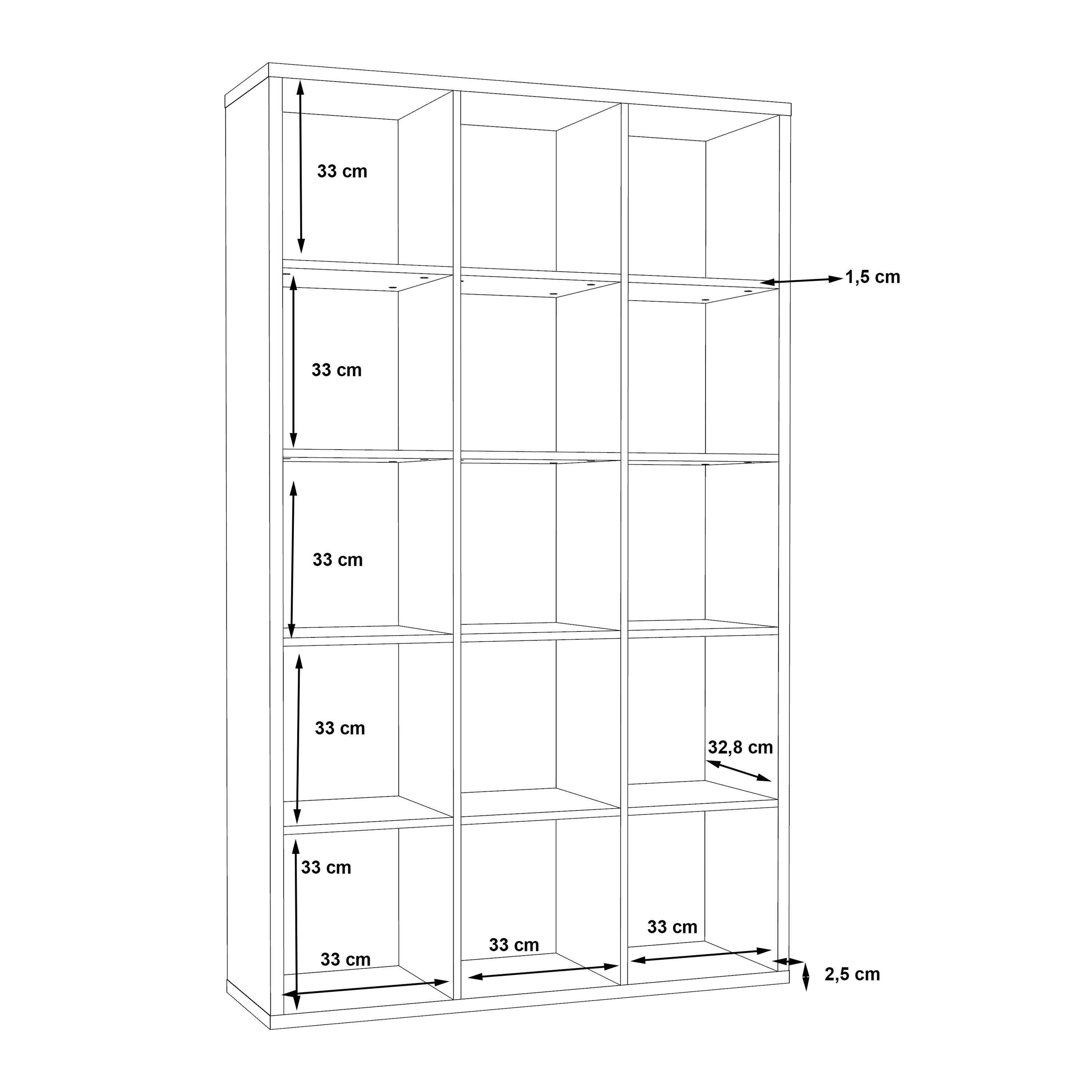 Maurice 3x5 Storage Unit in Matt Black