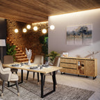Nico Sideboard in Spica Oak/Matt Black/Bartex Oak