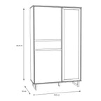 Nico Display Cabinet in Spica Oak/Matt Black/Bartex Oak