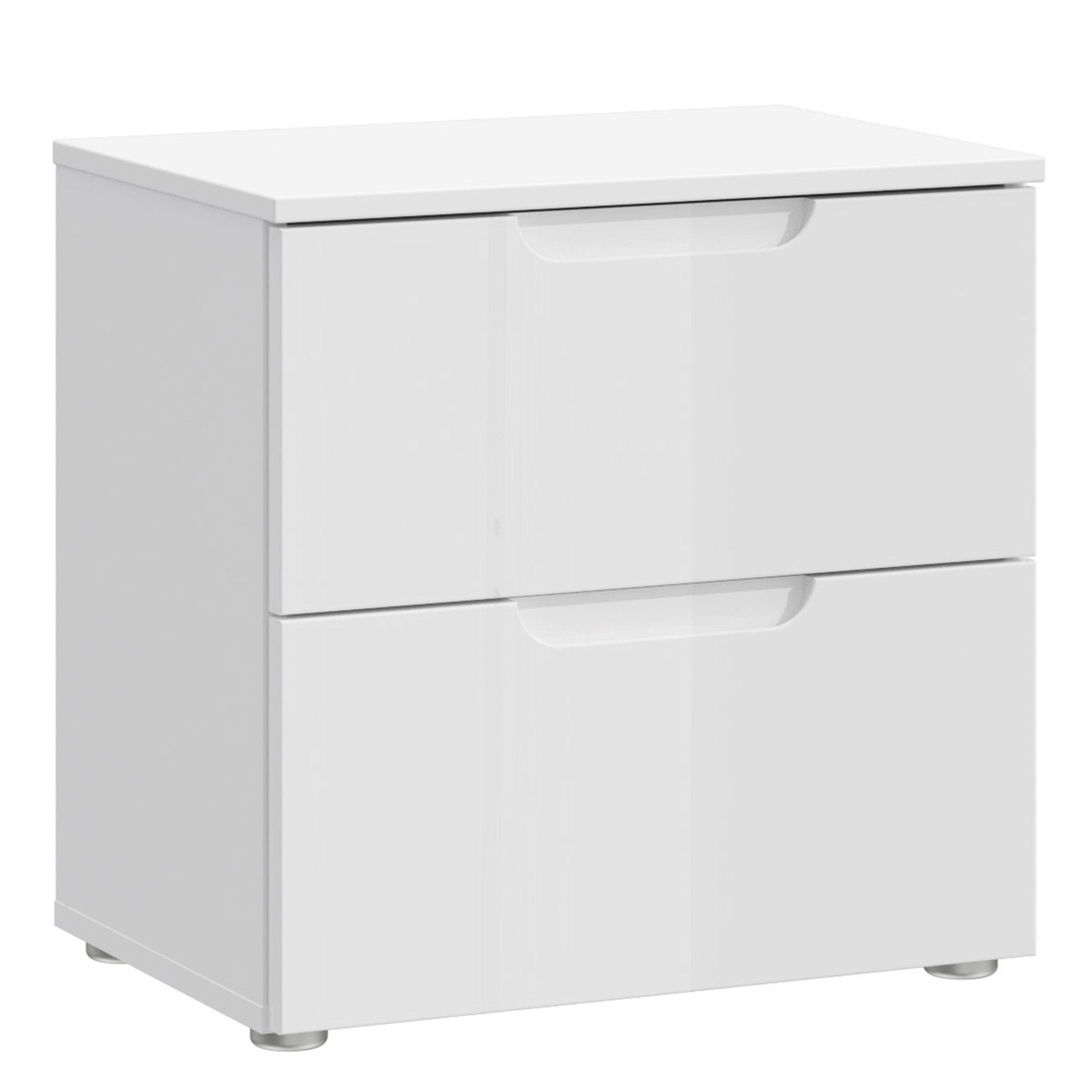 Serena Bedside in White/White High Gloss