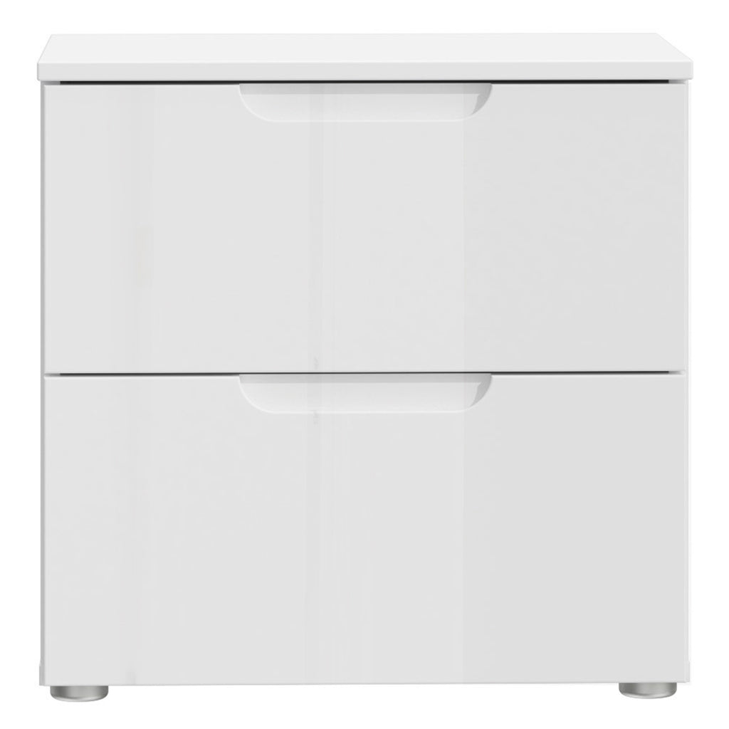 Serena Bedside in White/White High Gloss
