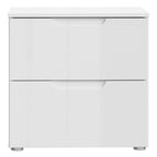 Serena Bedside in White/White High Gloss