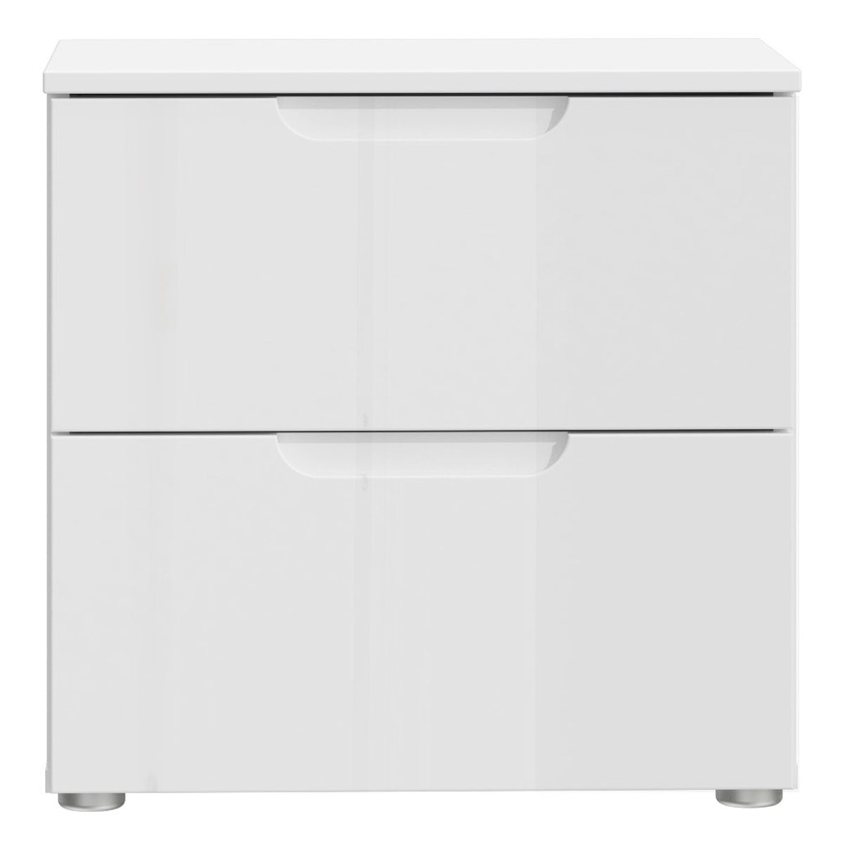 Serena Bedside in White/White High Gloss