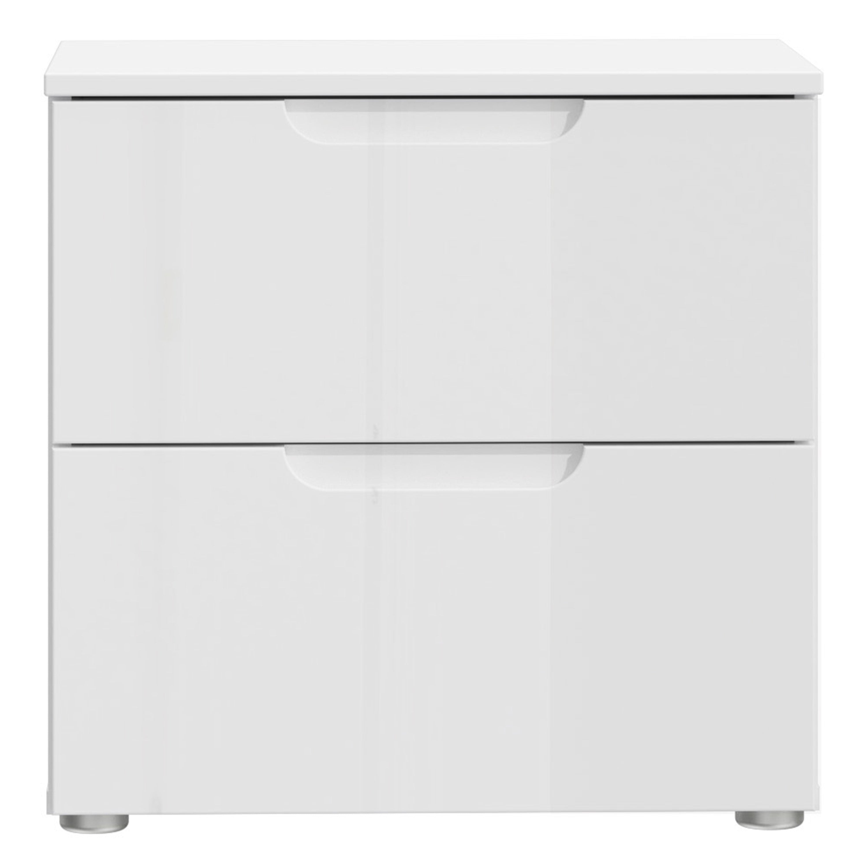 Serena Bedside in White/White High Gloss