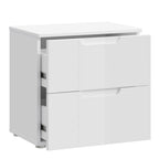 Serena Bedside in White/White High Gloss