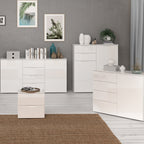 Serena Bedside in White/White High Gloss