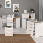 Serena Bedside in White/White High Gloss