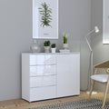 Serena 4 Chest of Drawers 1 Door in White/White High Gloss