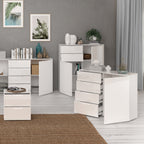 Serena 4 Chest of Drawers 1 Door in White/White High Gloss