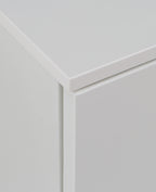 Serena Wide Chest of 4 Drawers and 2 Doors in White/White High Gloss