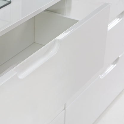 Serena Abstract Chest of in White/White High Gloss