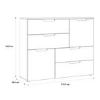 Serena Abstract Chest of in White/White High Gloss