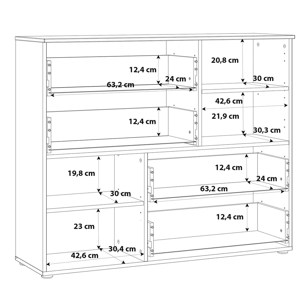 Serena Abstract Chest of in White/White High Gloss