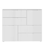 Serena Abstract Chest of in White/White High Gloss