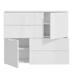 Serena Abstract Chest of in White/White High Gloss