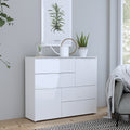 Serena Abstract Chest of in White/White High Gloss